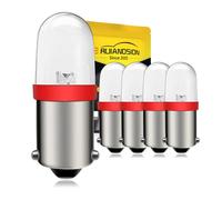 Ruiandsion 5pcs BA9S LED Bulbs Red 12V 1895 1891 53 57 LED Bulb 47830 64111 3893 LED Light Bulbs for Car Interior Dome Map License Plate Glove Box Lights