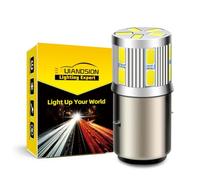 Ruiandsion BA20D LED Motorcycle Headlight DC 6-30V H6 Hi/Lo Beam Super Bright 5730 17SMD Chipsets LED Bulb White Motorbike Headlamp,Pack of 1