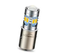 Ruiandsion BA20S LED Bulb DC 6-24V Super Bright 5730 12SMD Chips LED Bulb for Motorcycle Headlight,Yellow