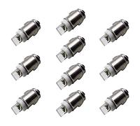 Ruiandsion Ba7s car led bulb White dash clock dashboard warning gauge light switch 12V Bulbs negative earth GLB281 LLB281(negative at bulb side) x10 (White)