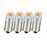 Ruiandsion BA9S LED Bulb BA9 1895 1891 53 57 Yellow 12V LED Bulb 3030 2SMD Chipsets LED Replacement Bulbs for Car Interior Dome Map License Plate Glove Box Lights (Pack of 4)