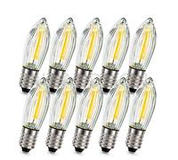 Ruiandsion E10 LED Bulb 0.5W Chandelier Pendant Night Light Freezer 14-55V Low Heat for Bedroom Wall Sconces Dimmable Candelabra Appliance Refrigerator Lights,Warm White (Pack of 10)