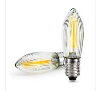 Ruiandsion E10 LED Bulb 0.5W Chandelier Pendant Night Light Freezer 14-55V Low Heat for Bedroom Wall Sconces Dimmable Candelabra Appliance Refrigerator Lights,Warm White (Pack of 2)