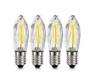 Ruiandsion E10 LED Bulb 0.5W Chandelier Pendant Night Light Freezer 14-55V Low Heat for Bedroom Wall Sconces Dimmable Candelabra Appliance Refrigerator Lights,Warm White (Pack of 4)