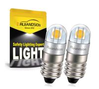 Ruiandsion E10 LED Bulb 3030 2SMD Chip 3V Non Polarity 200LM Warm White LED Bulb Replacement for Flashlights Torch Work Lights Pack of 2