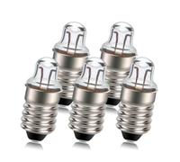 Ruiandsion E10 Mini Screw Base Bulb1.1V 0.3A, Warm White Replacement Incandescent Bulbs for Physical Electrical Experiments - Indicator Lighting Solution(Pack of 5)