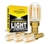 Ruiandsion E12 LED Bulb 1W Night Light 12V-24V Chandelier Pendant Bulb,4pcs | 2200K Ultra Warm Yellow 360° Beam Angle Chandelier Light Bulb for Night Light, Ceiling Fan, Decorative Lamp Non-Dimmable