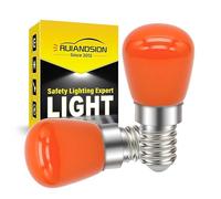 Ruiandsion E14 LED Bulb 220V Orange E14 Screw Base Replacement for Pendant Ceiling Desk Bedside Wall Decorative Decorative Lamp Pack of 2