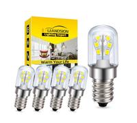 Ruiandsion E14 LED Light Bulbs Low Voltage AC DC 24V 2W Edison Screw Base LED Energy Saving 6000K White Bulbs for Truck Solar Power Lamp,Pack of 5