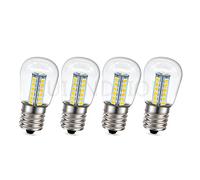 Ruiandsion E17 LED Refrigerator Light Bulb 220V AC Warm White 2835 25SMD LED Clear Bulb for Freezer Ceiling Home Lighting Lamp (Pack of 4)