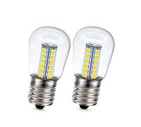 Ruiandsion E17 LED Refrigerator Light Bulb 220V AC Warm White 2835 25SMD LED Clear Bulb for Freezer Ceiling Home Lighting Lamp (Pack of 2)