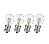 Ruiandsion E17 LED Refrigerator Light Bulb 220V AC White 2835 25SMD LED Clear Bulb for Freezer Ceiling Home Lighting Lamp (Pack of 4)