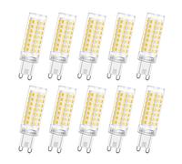 Ruiandsion G9 LED Bulb Dimmable AC 220-240V 6W LED Light Equivalent to 60W T4 Bin-pin Halogen Bulb Daylight White 5000K Chandelier Lighting Home Lighting - Pack of 10
