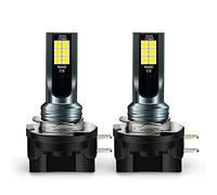 Ruiandsion H9B LED Fog Light Bulbs White 10-30V Super Bright 3030 12SMD Chipsets LED Bulbs for Car Front Fog Lights DRL