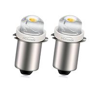 Ruiandsion P13.5S LED Bulb 4.5V 0.5W Warm White LED Light Bulb Torch Headlight Mini Head Lamp Flashlight,Non-polar fit both negative earth and positive earth(Pack of 2)