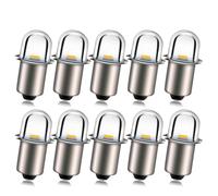 Ruiandsion P13.5S LED Flashlight Bulb 6V 3000K Warm White 150LM, Non-Polarity Portable Light Bulb for Emergency Light Camping Lantern Flashlight Torch Light Diving Lamp (10-Pack)