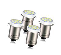 Ruiandsion P13.5S LED Upgrade Bulb 3V for 2-Cell Devices - Flashlight/Camping Lantern/Emergency Light, Super Bright White 450Lumen Non-Polarity Plug & Play, 4-Pack