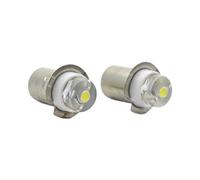 Ruiandsion P13.5S Torch Light Bulb DC 3-18V 0.5W 6000K White LED Light Bulb,150 Lumens,Negative earth (Pack of 4)