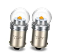 Ruiandsion P21W 1156 BA15S LED Car Bulb Super Bright Yellow, 3W 6V 12V 24V- Backup Reverse Lights, Brake Stop Lights, Turn Signal, DRL, RV Lights (2-Pack)