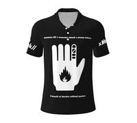 RUIARTE Mens Attack Hop Music Band Massive Polo Shirts Short Sleeve Golf T Shirt UPF 30+ Collared 3-Button Moisture Wicking Casual Workout Regular Fit Print Summer Classic