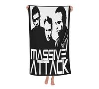 RUIARTE Unisex Attack Hop Music Band Massive Bath Towel Ultra-Soft Patterns High Absorbency Ideal for Bathroom Pool Beach and School Trips Gift Bath sheet Sized 52×32 inches