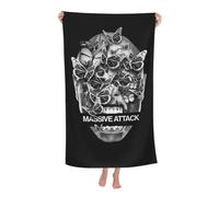 RUIARTE Unisex Attack Hop Music Band Massive Bath Towel Ultra-Soft Patterns High Absorbency Ideal for Bathroom Pool Beach and School Trips Gift Bath sheet Sized 52×32 inches