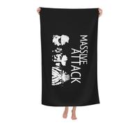 RUIARTE Unisex Attack Hop Music Band Massive Bath Towel Ultra-Soft Patterns High Absorbency Ideal for Bathroom Pool Beach and School Trips Gift Bath sheet Sized 52×32 inches