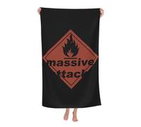 RUIARTE Unisex Attack Hop Music Band Massive Bath Towel Ultra-Soft Patterns High Absorbency Ideal for Bathroom Pool Beach and School Trips Gift Bath sheet Sized 52×32 inches