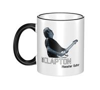 RUIARTE Unisex Clapton Singer Eric Ceramic Coffee Mug 10OZ/330ML Colorful A Premium Cup for Office, Travel and a Great Novelty Gift for Men & Women at Home, Office or on Birthday Occasions