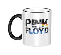 RUIARTE Unisex Floyd Rock Band Pink Music Ceramic Coffee Mug 10OZ/330ML Colorful A Premium Cup for Office, Travel and a Great Novelty Gift for Men & Women at Home, Office or on Birthday Occasions