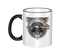 RUIARTE Unisex Floyd Rock Band Pink Music Ceramic Coffee Mug 10OZ/330ML Colorful A Premium Cup for Office, Travel and a Great Novelty Gift for Men & Women at Home, Office or on Birthday Occasions