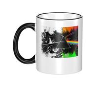 RUIARTE Unisex Floyd Rock Band Pink Music Ceramic Coffee Mug 10OZ/330ML Colorful A Premium Cup for Office, Travel and a Great Novelty Gift for Men & Women at Home, Office or on Birthday Occasions