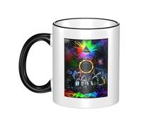 RUIARTE Unisex Floyd Rock Band Pink Music Ceramic Coffee Mug 10OZ/330ML Colorful A Premium Cup for Office, Travel and a Great Novelty Gift for Men & Women at Home, Office or on Birthday Occasions