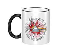RUIARTE Unisex Floyd Rock Band Pink Music Ceramic Coffee Mug 10OZ/330ML Colorful A Premium Cup for Office, Travel and a Great Novelty Gift for Men & Women at Home, Office or on Birthday Occasions