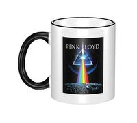 RUIARTE Unisex Floyd Rock Band Pink Music Ceramic Coffee Mug 10OZ/330ML Colorful A Premium Cup for Office, Travel and a Great Novelty Gift for Men & Women at Home, Office or on Birthday Occasions