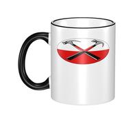 RUIARTE Unisex Floyd Rock Band Pink Music Ceramic Coffee Mug 10OZ/330ML Colorful A Premium Cup for Office, Travel and a Great Novelty Gift for Men & Women at Home, Office or on Birthday Occasions