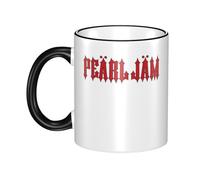 RUIARTE Unisex Jam Music Rock Band Pearl Ceramic Coffee Mug 10OZ/330ML Colorful A Premium Cup for Office, Travel and a Great Novelty Gift for Men & Women at Home, Office or on Birthday Occasions