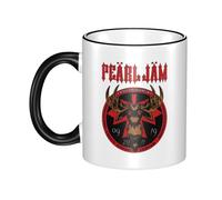 RUIARTE Unisex Jam Music Rock Band Pearl Ceramic Coffee Mug 10OZ/330ML Colorful A Premium Cup for Office, Travel and a Great Novelty Gift for Men & Women at Home, Office or on Birthday Occasions