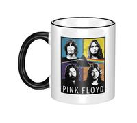 RUIARTE Unisex Pink Rock Band Floyd Ceramic Coffee Mug 10OZ/330ML Colorful A Premium Cup for Office, Travel and a Great Novelty Gift for Men & Women at Home, Office or on Birthday Occasions
