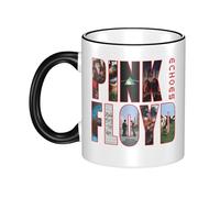 RUIARTE Unisex Pink Rock Band Floyd Ceramic Coffee Mug 10OZ/330ML Colorful A Premium Cup for Office, Travel and a Great Novelty Gift for Men & Women at Home, Office or on Birthday Occasions