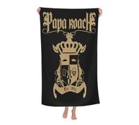 RUIARTE Unisex Roach Music Rock Band Papa Bath Towel Ultra-Soft Patterns High Absorbency Ideal for Bathroom Pool Beach and School Trips Gift Bath sheet Sized 52×32 inches