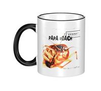 RUIARTE Unisex Roach Music Rock Band Papa Ceramic Coffee Mug 10OZ/330ML Colorful A Premium Cup for Office, Travel and a Great Novelty Gift for Men & Women at Home, Office or on Birthday Occasions