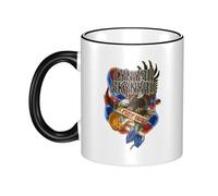 RUIARTE Unisex Skynyrd Rock Band Lynyrd Ceramic Coffee Mug 10OZ/330ML Colorful A Premium Cup for Office, Travel and a Great Novelty Gift for Men & Women at Home, Office or on Birthday Occasions