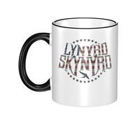 RUIARTE Unisex Skynyrd Rock Band Lynyrd Ceramic Coffee Mug 10OZ/330ML Colorful A Premium Cup for Office, Travel and a Great Novelty Gift for Men & Women at Home, Office or on Birthday Occasions