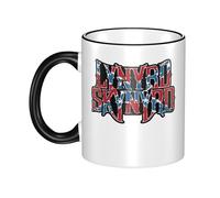 RUIARTE Unisex Skynyrd Rock Band Lynyrd Ceramic Coffee Mug 10OZ/330ML Colorful A Premium Cup for Office, Travel and a Great Novelty Gift for Men & Women at Home, Office or on Birthday Occasions