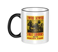RUIARTE Unisex Skynyrd Rock Band Lynyrd Ceramic Coffee Mug 10OZ/330ML Colorful A Premium Cup for Office, Travel and a Great Novelty Gift for Men & Women at Home, Office or on Birthday Occasions