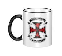 RUIARTE Unisex Skynyrd Rock Band Lynyrd Ceramic Coffee Mug 10OZ/330ML Colorful A Premium Cup for Office, Travel and a Great Novelty Gift for Men & Women at Home, Office or on Birthday Occasions