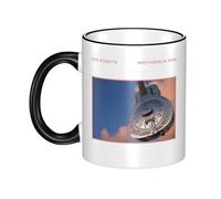 RUIARTE Unisex Straits Rock Band Dire Ceramic Coffee Mug 10OZ/330ML Colorful A Premium Cup for Office, Travel and a Great Novelty Gift for Men & Women at Home, Office or on Birthday Occasions