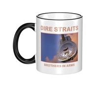 RUIARTE Unisex Straits Rock Band Dire Ceramic Coffee Mug 10OZ/330ML Colorful A Premium Cup for Office, Travel and a Great Novelty Gift for Men & Women at Home, Office or on Birthday Occasions