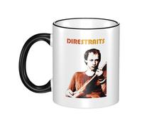 RUIARTE Unisex Straits Rock Band Dire Ceramic Coffee Mug 10OZ/330ML Colorful A Premium Cup for Office, Travel and a Great Novelty Gift for Men & Women at Home, Office or on Birthday Occasions